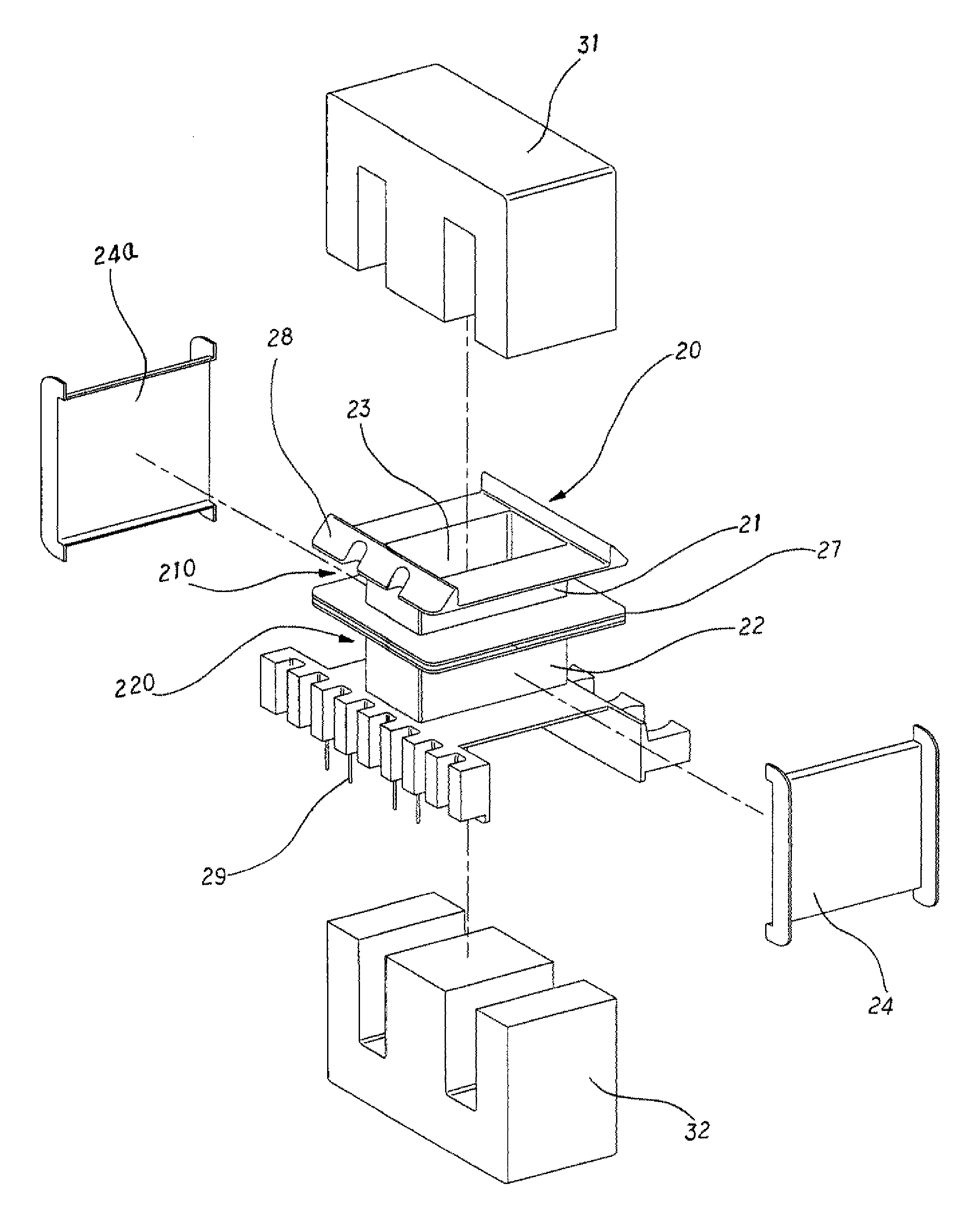 Vertical Double Deck Transformer for Power Supply