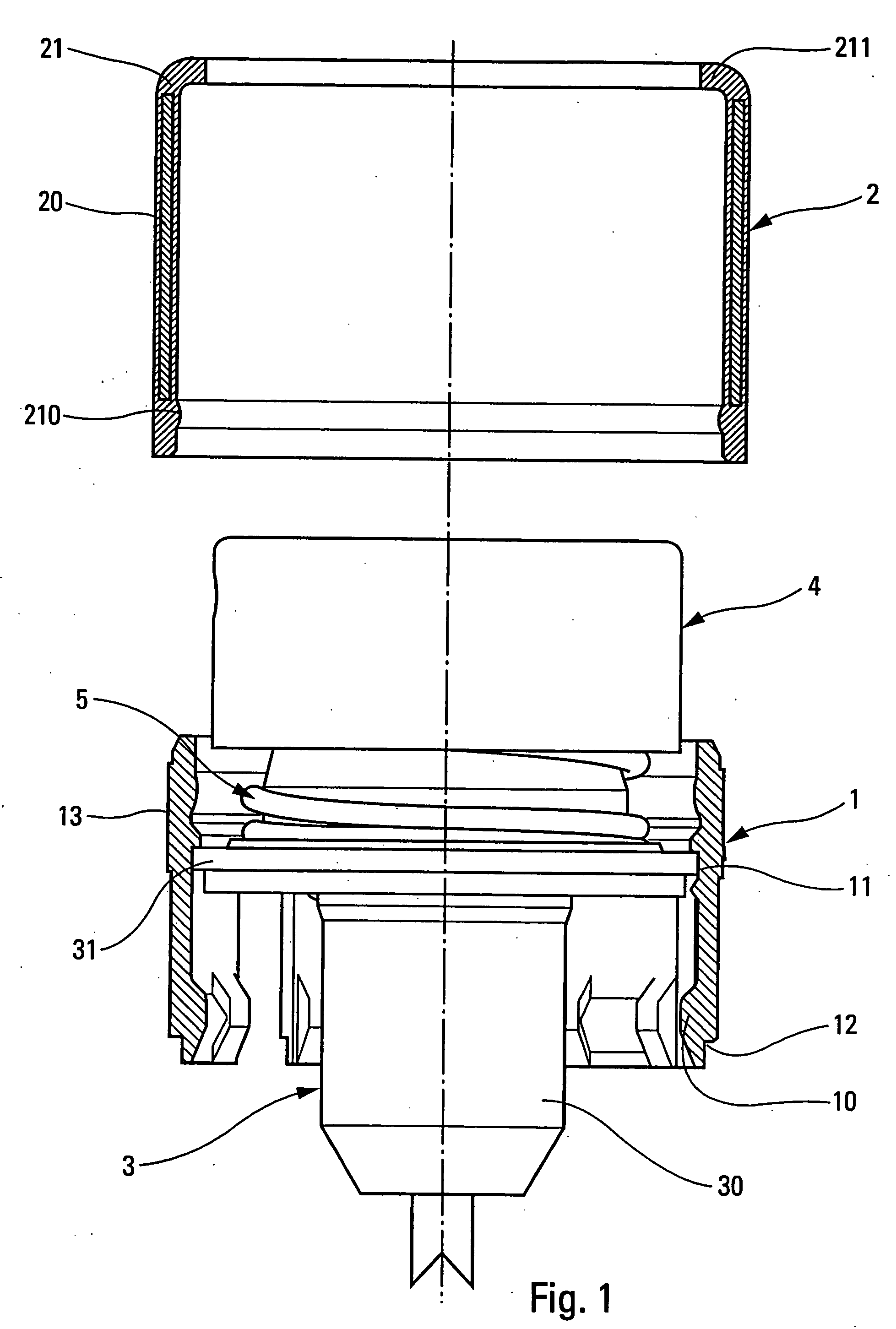 Fastener assembly for fastening a fluid dispenser member