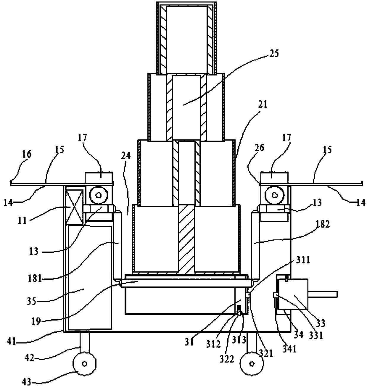 Circular lifting type solar energy charging pile