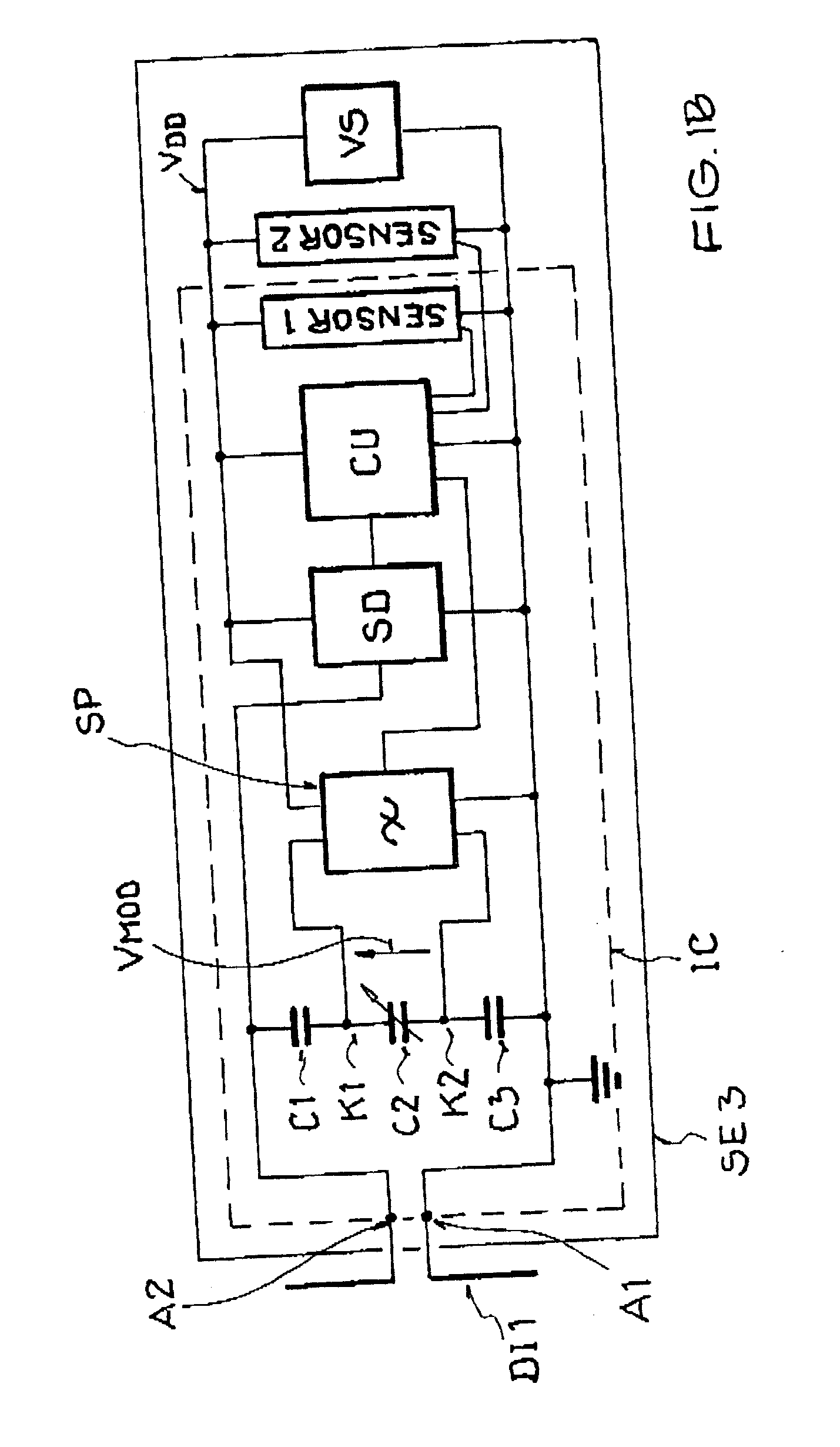 Integrated receiving/backscattering arrangement for contactless data transmission