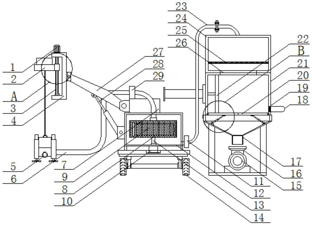 An environmentally friendly sewage sludge separation device