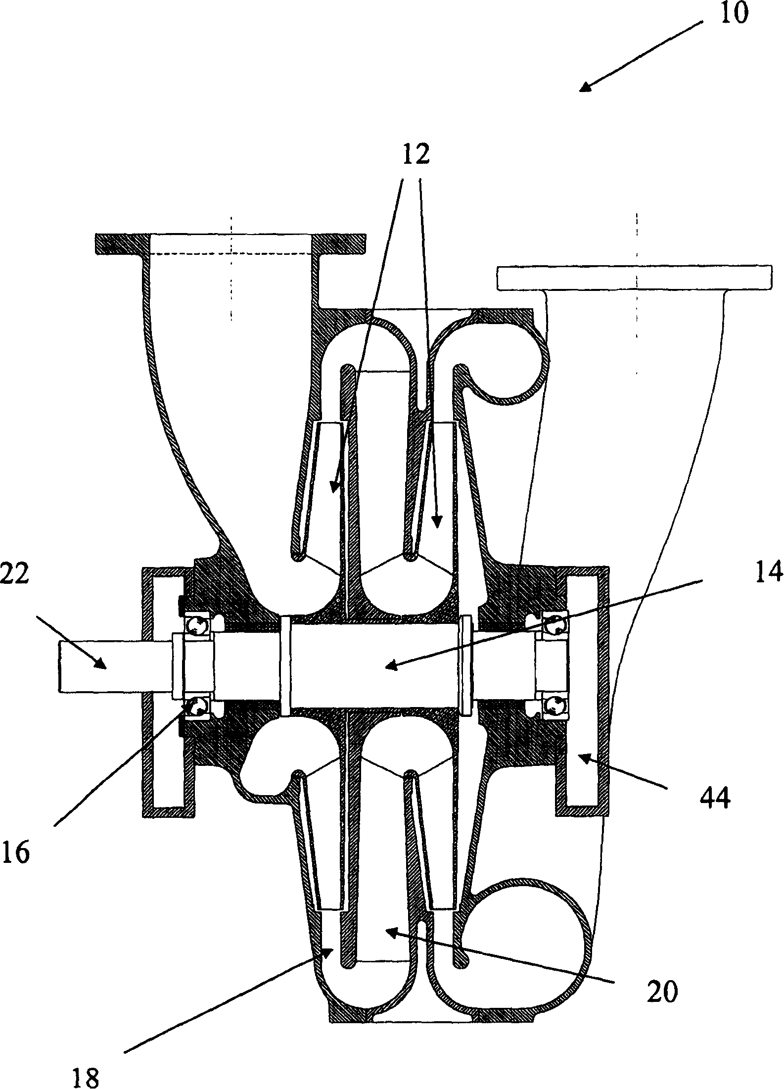 Middle-speed high-pressure multi-stage centrifugal blowing machine