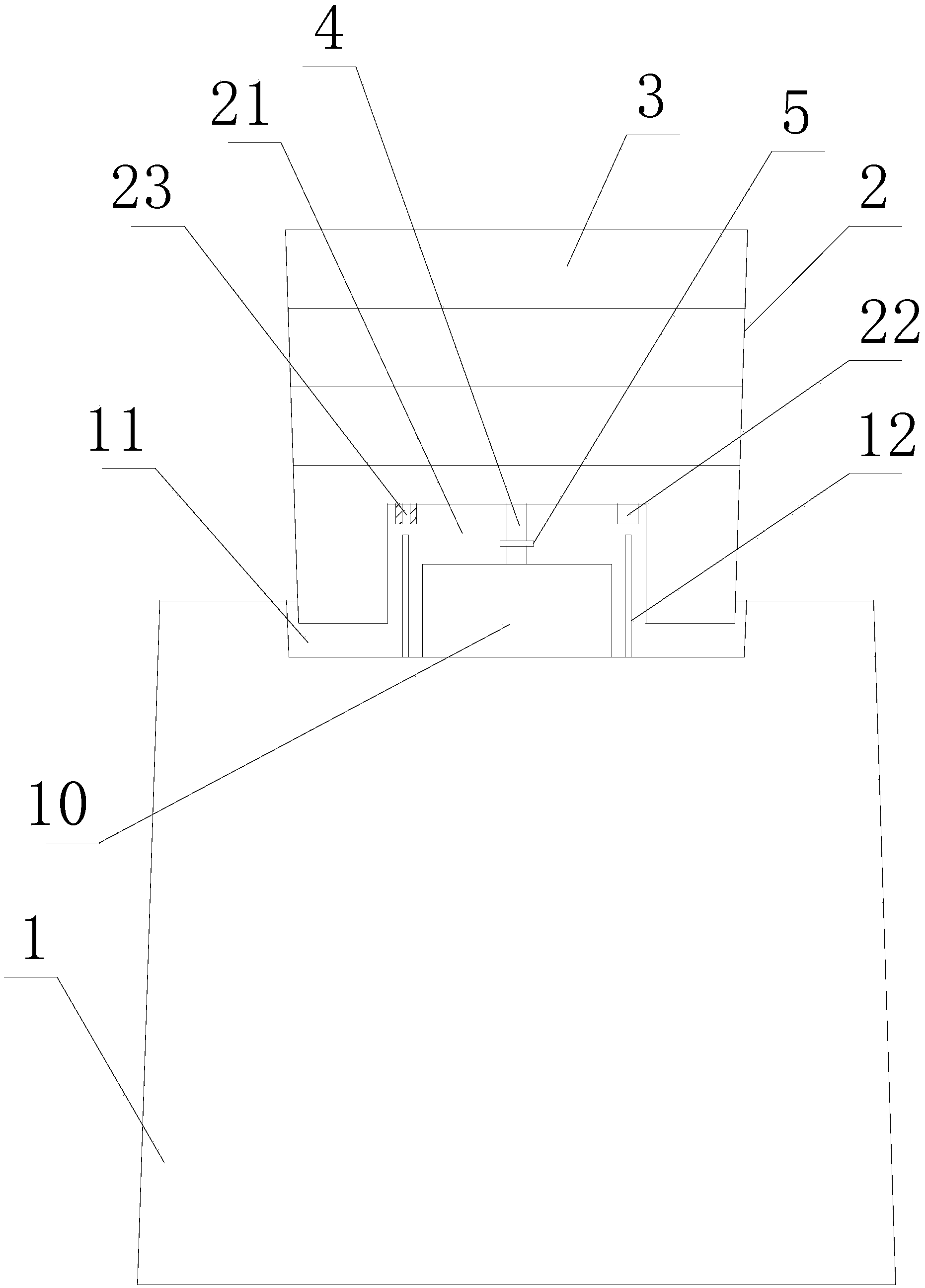 Prefabricated member for tertiary air hose elbow