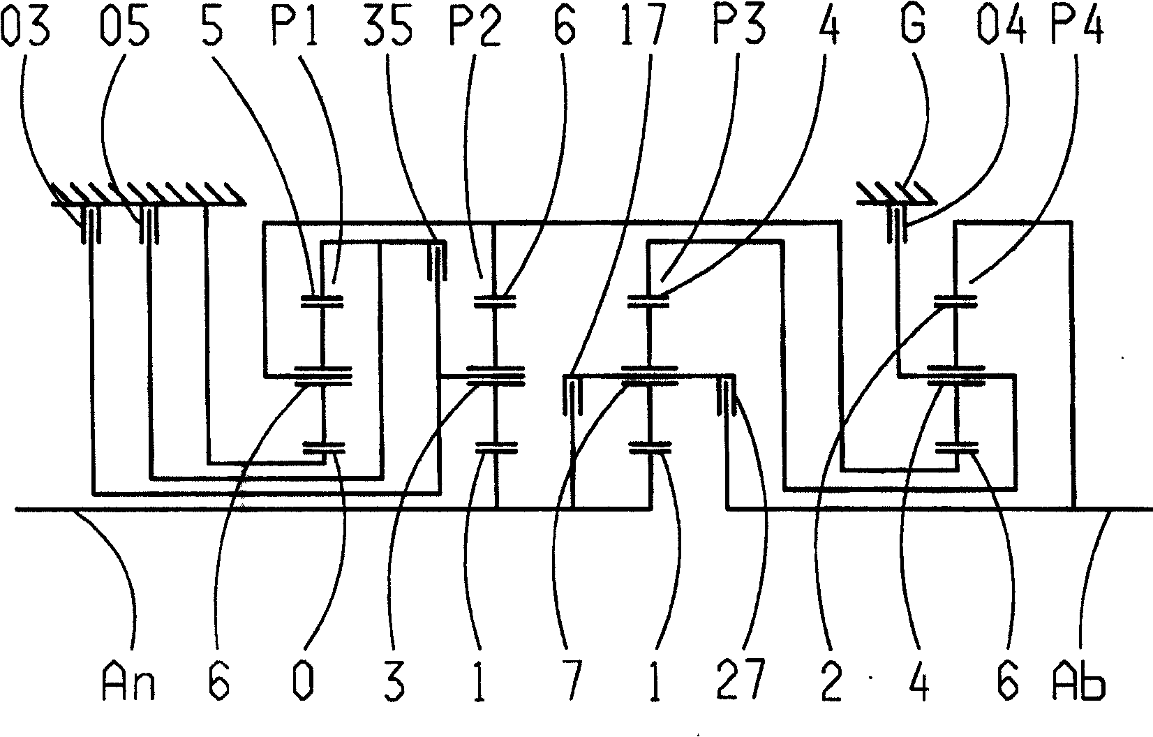 Multi-gear transmission