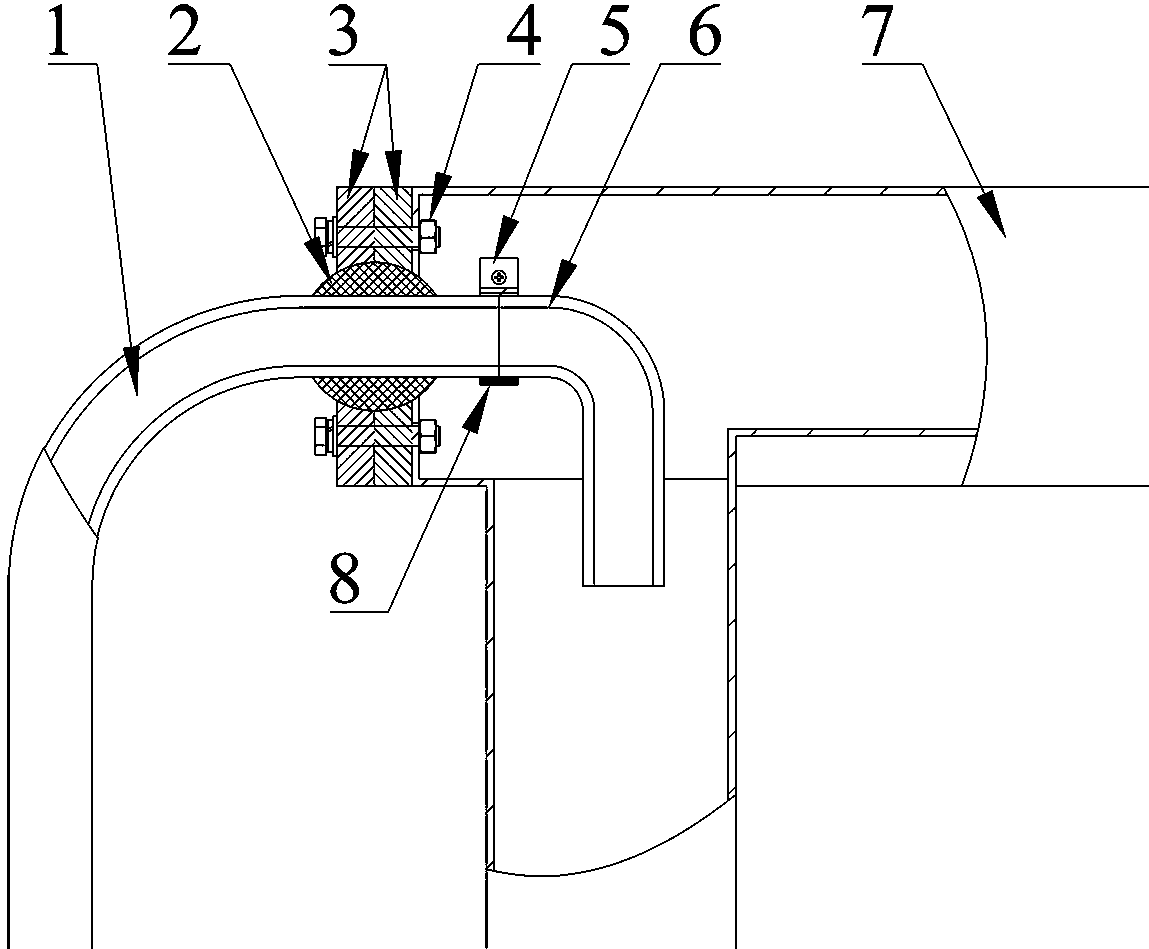 Rotating joint of rubber tube of oiling machine