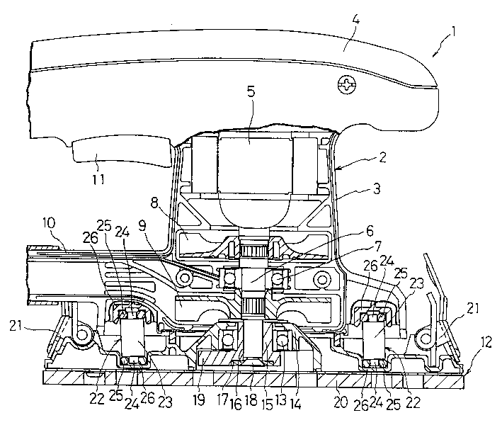 Portable grinding machine having improved vibration isolation mechanism