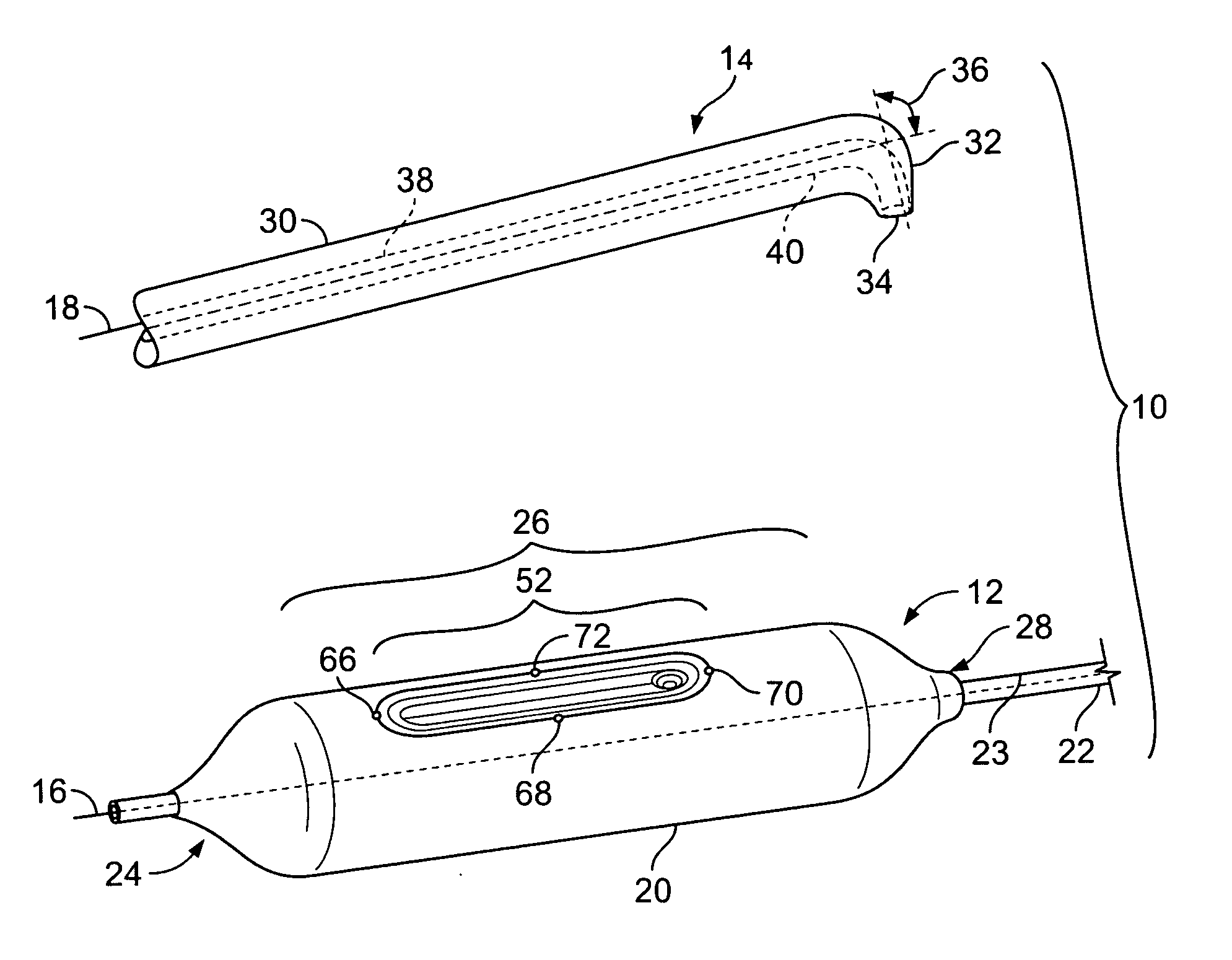 System for treating chronic total occlusion caused by lower extremity arterial disease