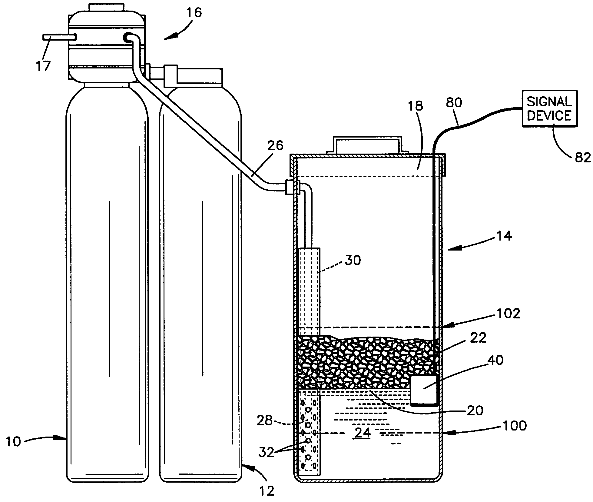 Apparatus and method for detecting a change in a specific gravity of a fluid