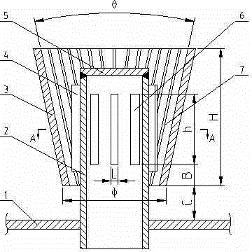 Inverted cone-shaped flow baffling demister