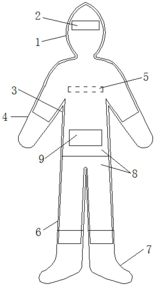 Micro positive pressure circulation wind biosafety high-level protective clothing