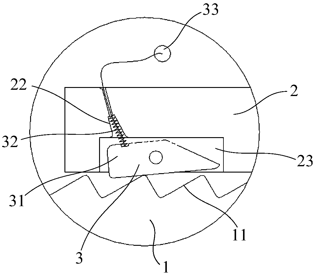 Cap type ratchet self-locking device and steel support comprising same