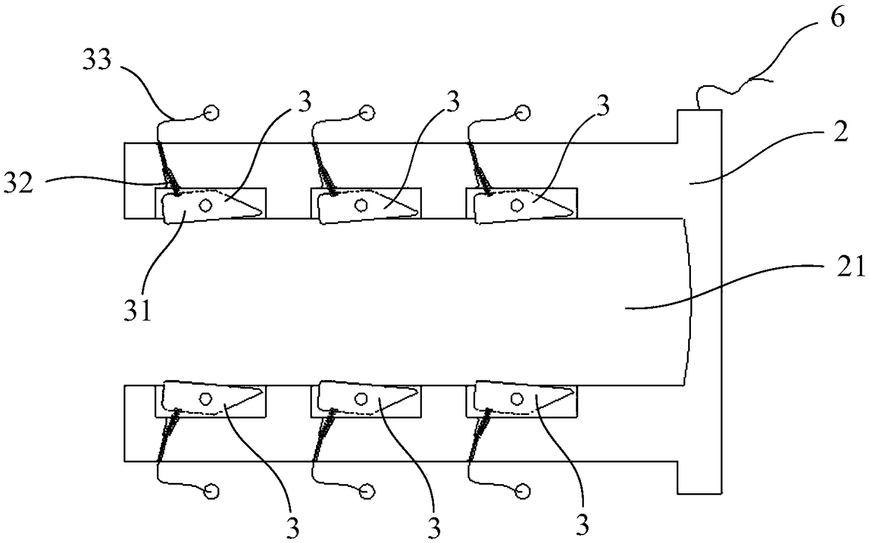 Cap type ratchet self-locking device and steel support comprising same