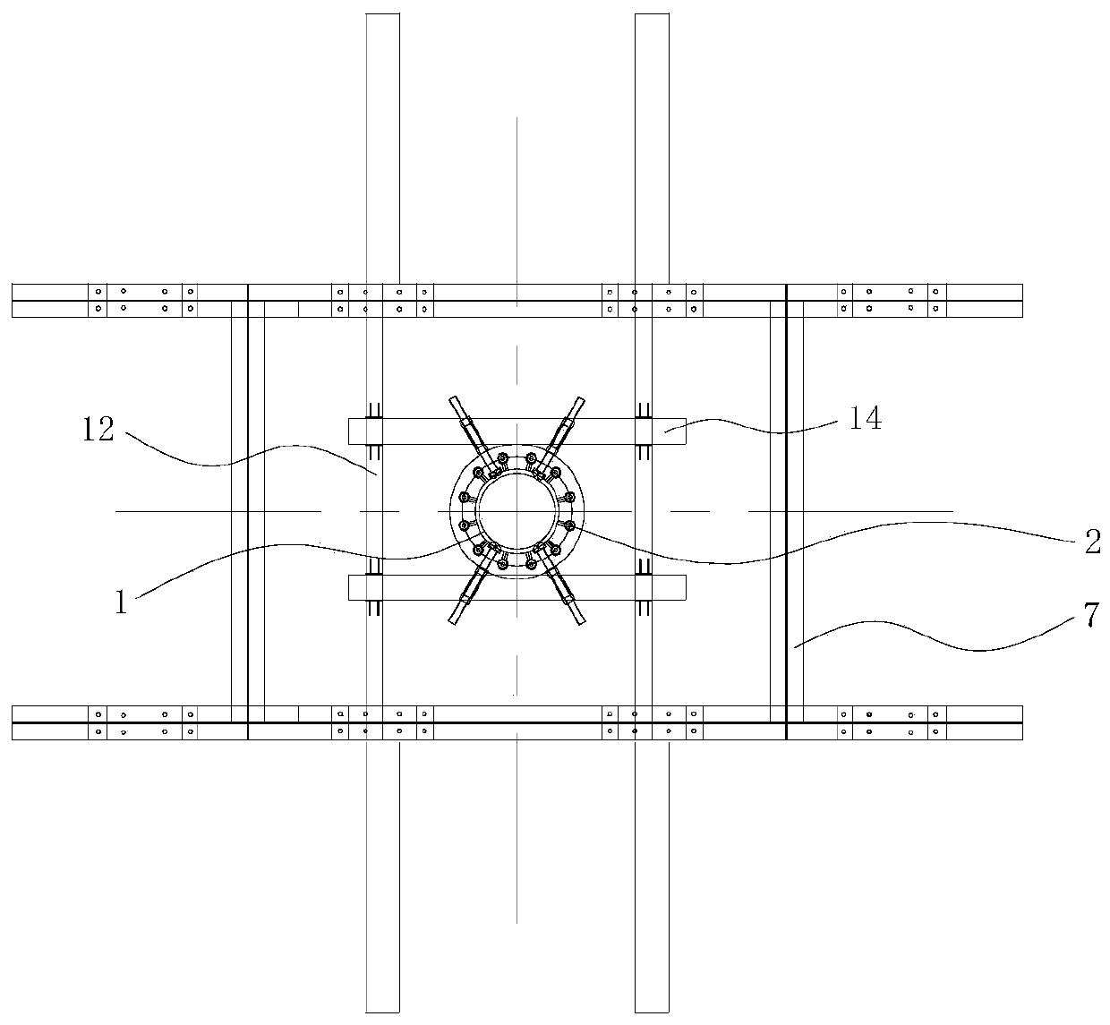 Steel pipe column insertion accurate positioning structure and construction method for accurate positioning