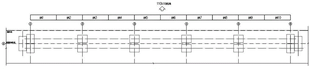 Combined foundation of framework compressed column and enclosure in transformer substation