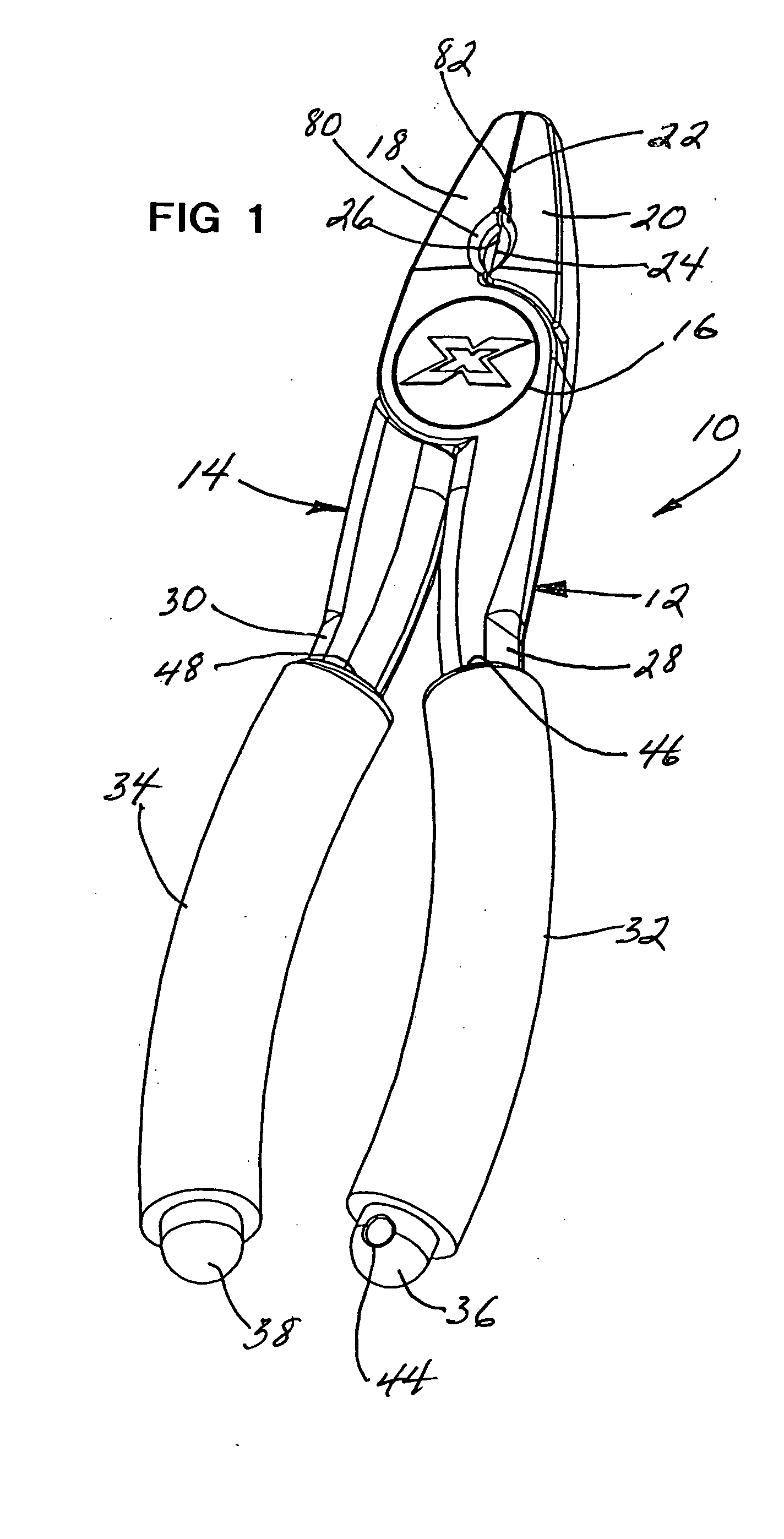 Non-metallic hand pliers with wire cutter