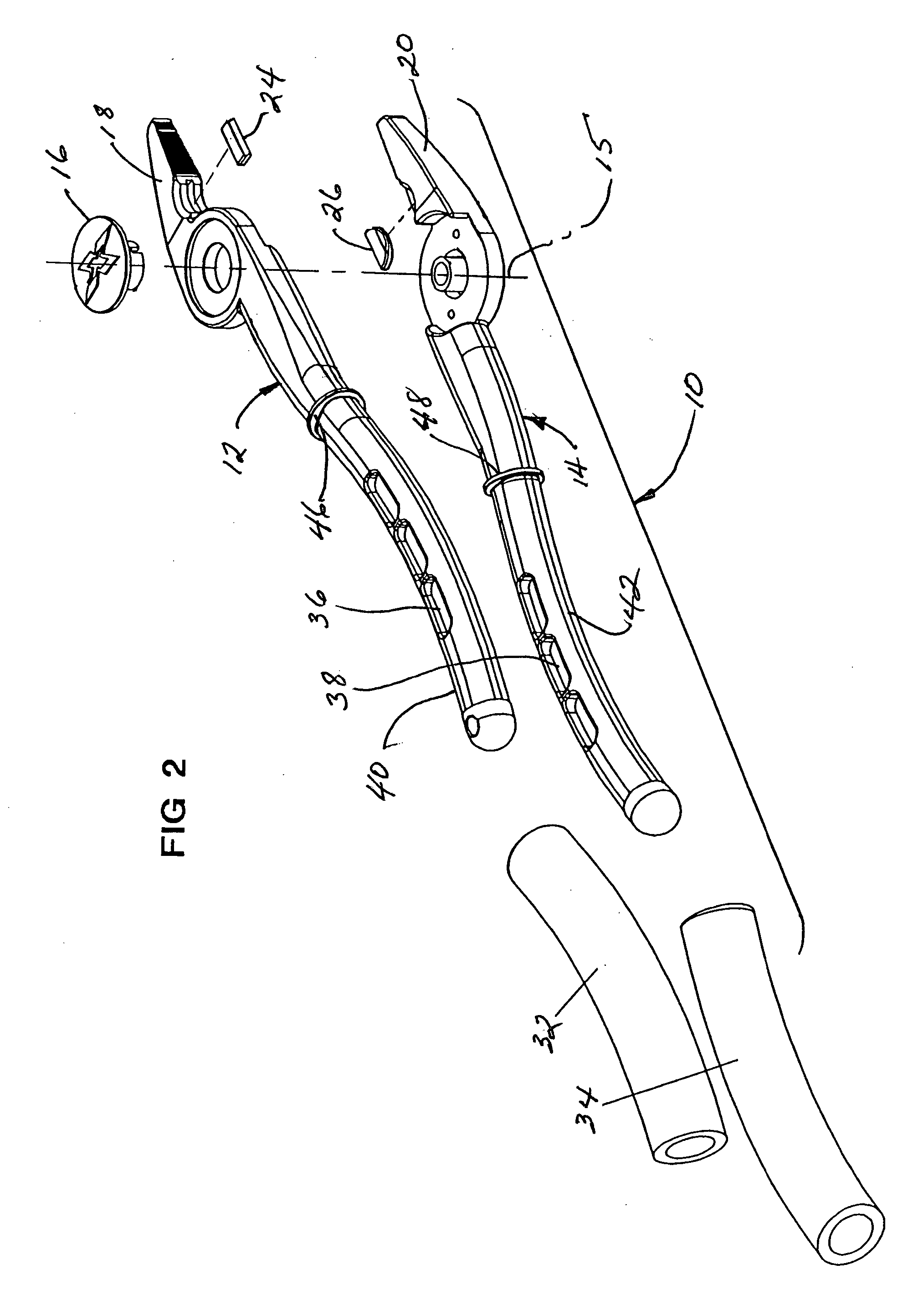 Non-metallic hand pliers with wire cutter