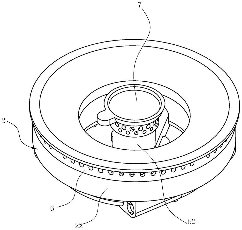 an upward air burner