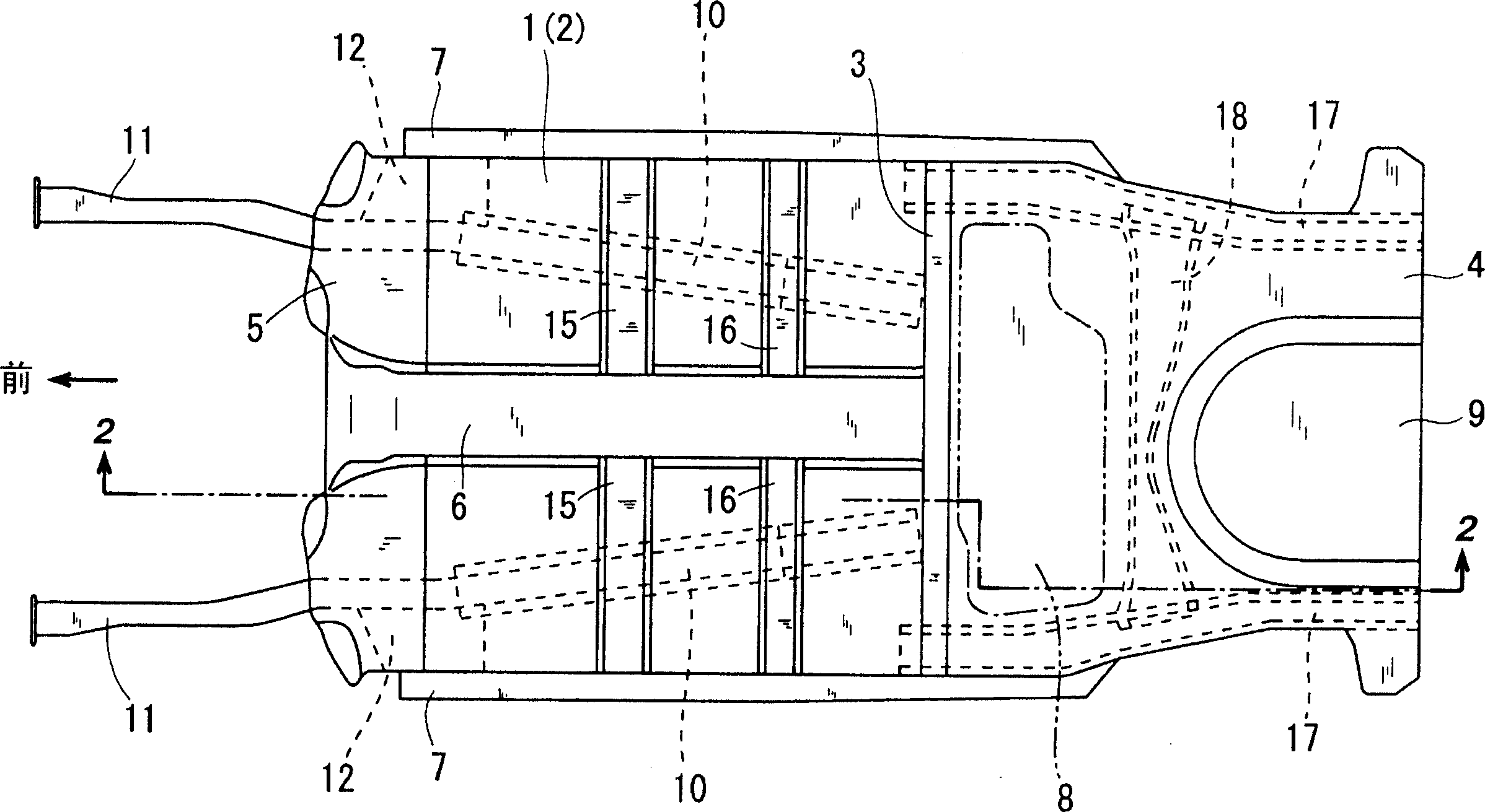 Automobile underbody structure