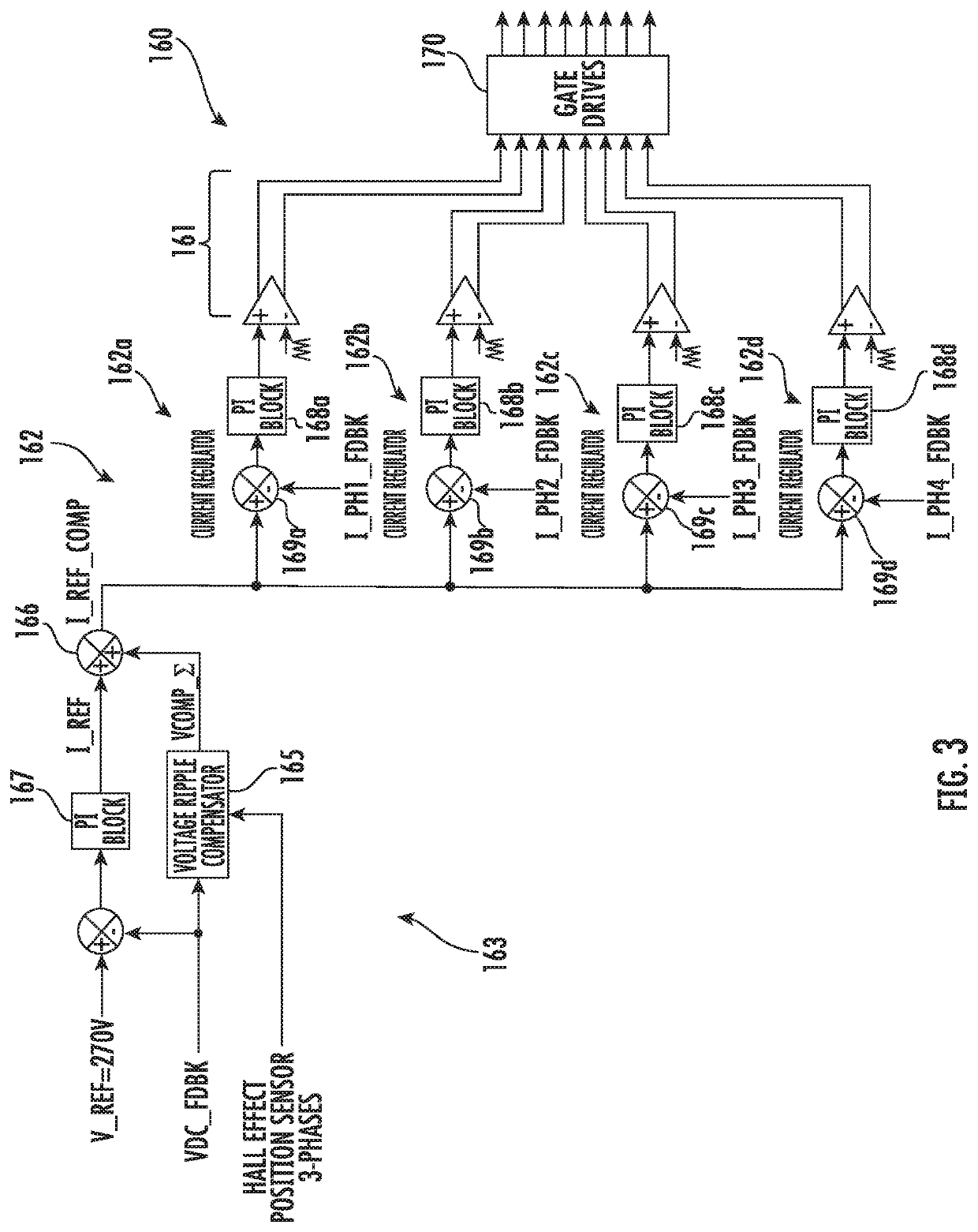 DC power generating system with voltage ripple compensation