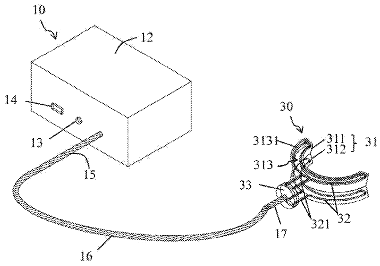 Dental device and photodynamic therapeutic system using same