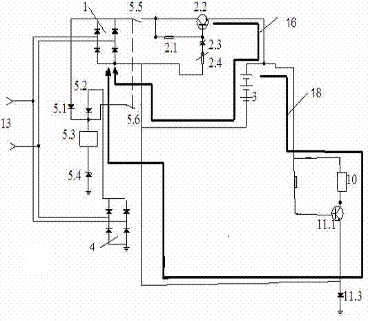 Double-ground-wire precise matching power supply