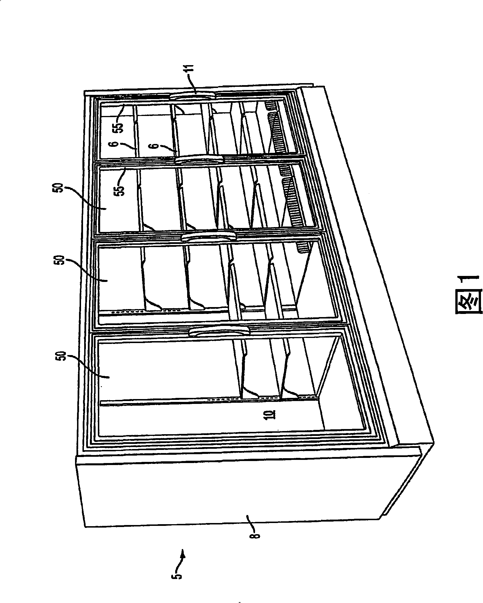 Anti-fog refrigeration door and method of making the same