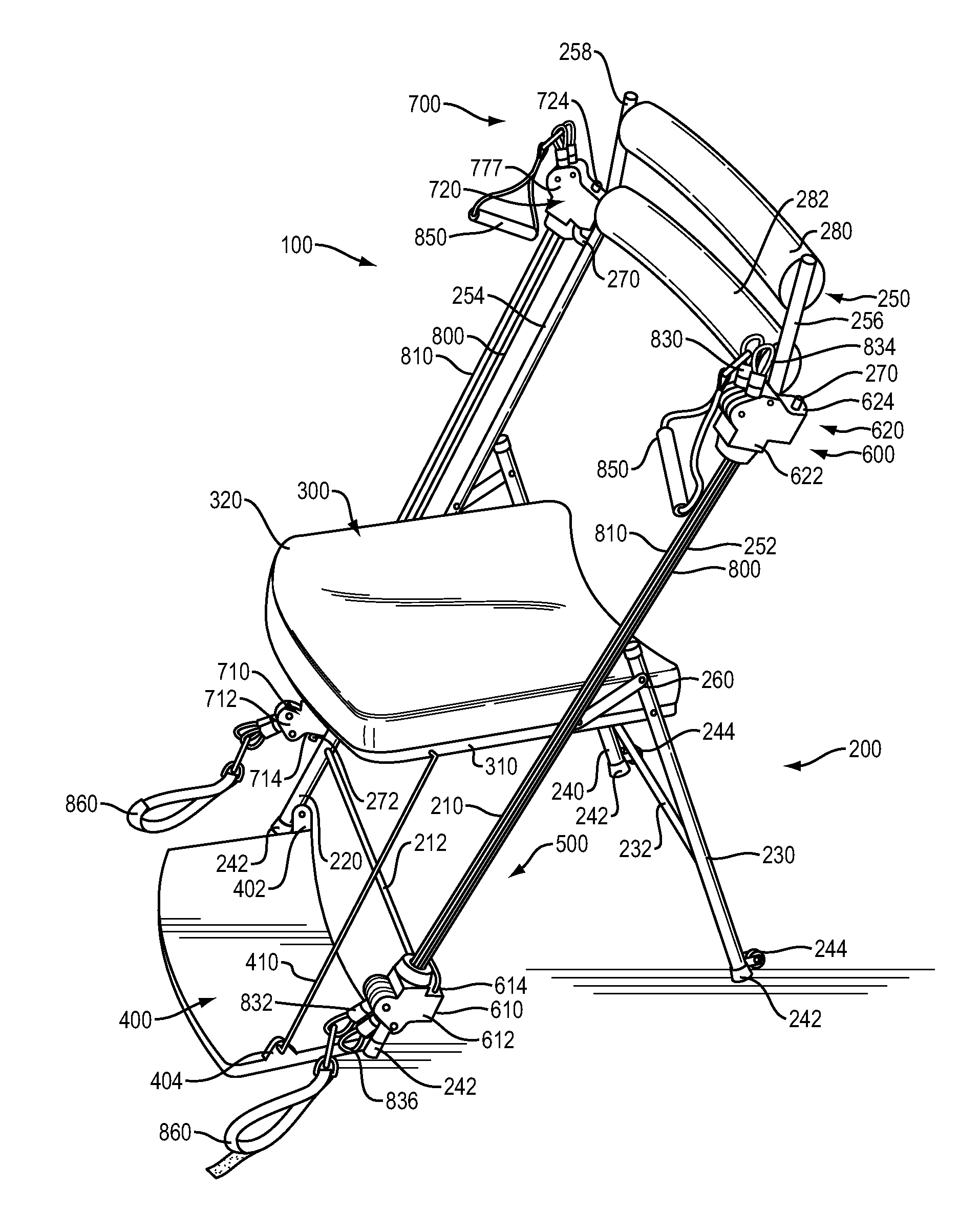 Portable fitness chair