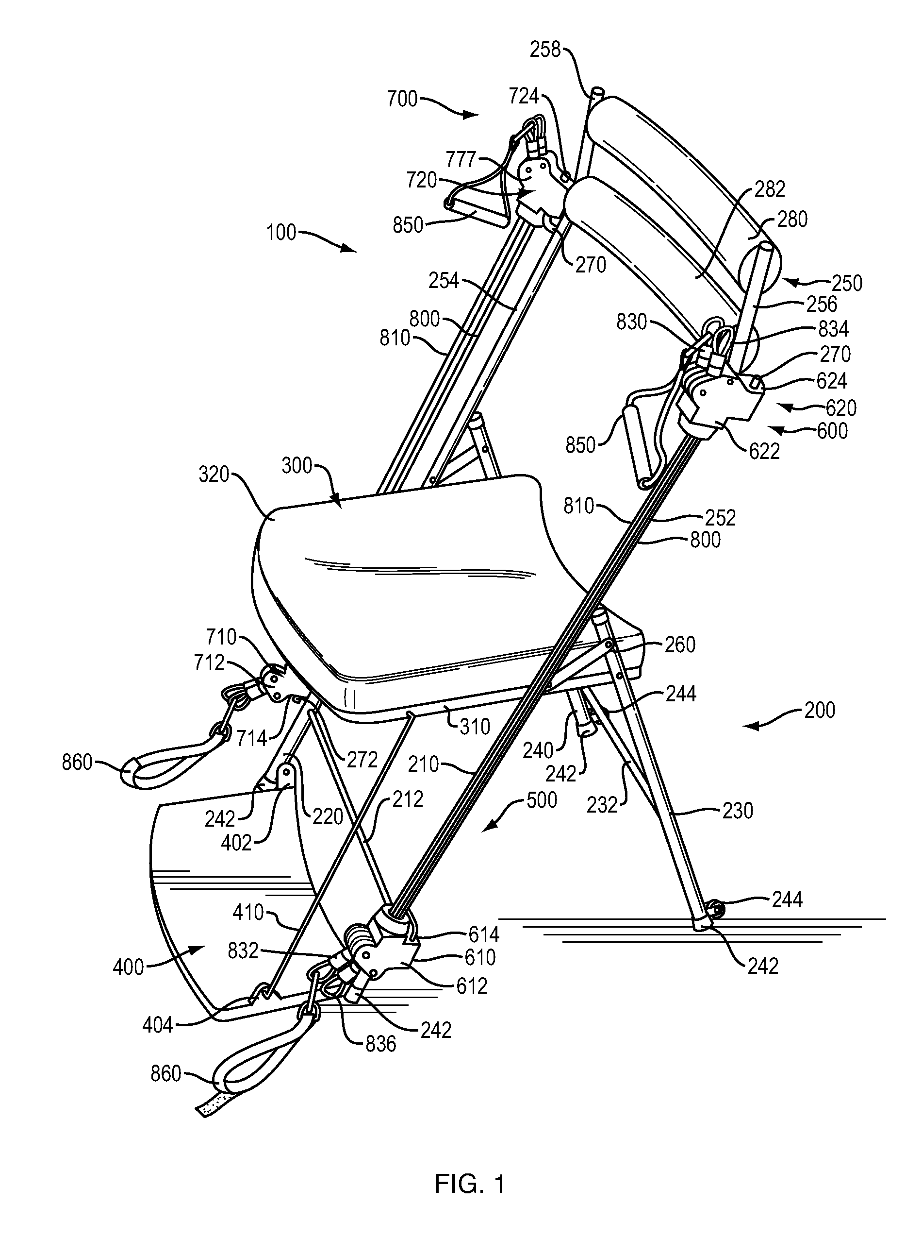 Portable fitness chair