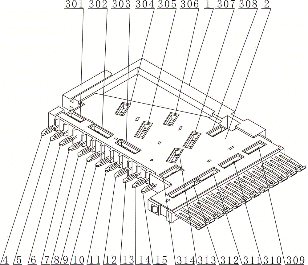 Electric connector shielding structure and producing method