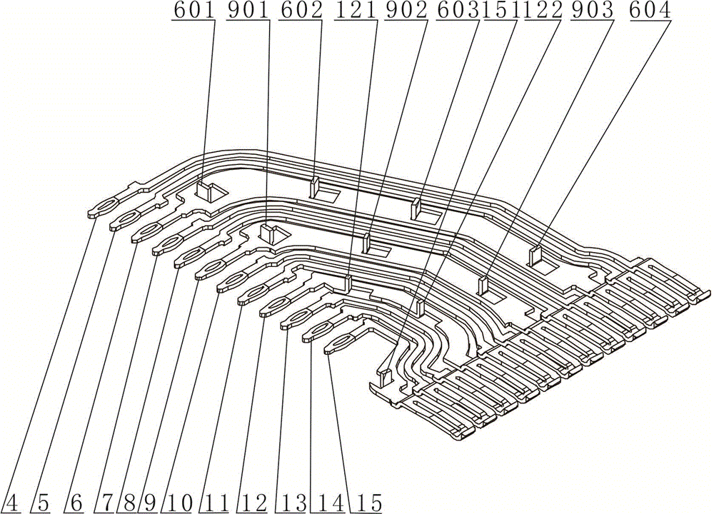 Electric connector shielding structure and producing method