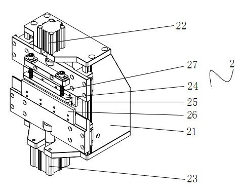 Automatic adhesive sticking machine of flexible packaged lithium battery