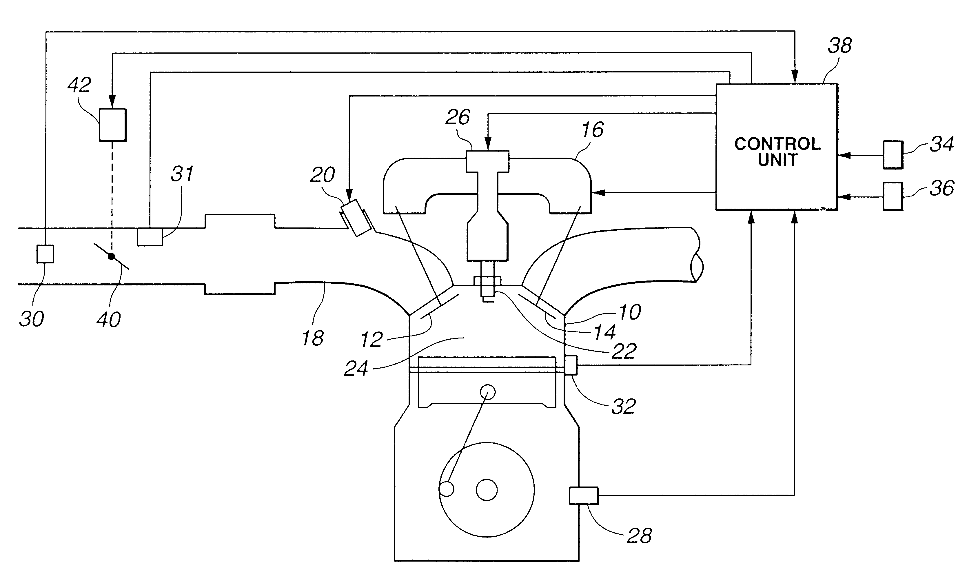 Intake air control system of engine