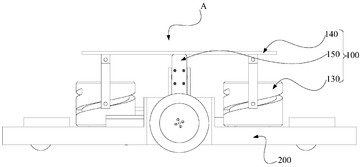 Lifting mechanism and handling robot including same