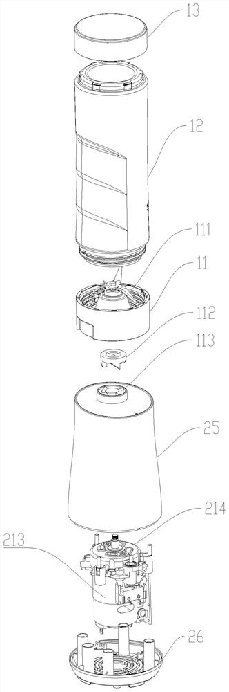 Food processor with optimized air duct structure