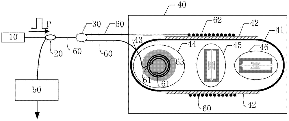 Fiber grating based interference type three-dimensional vector hydrophone