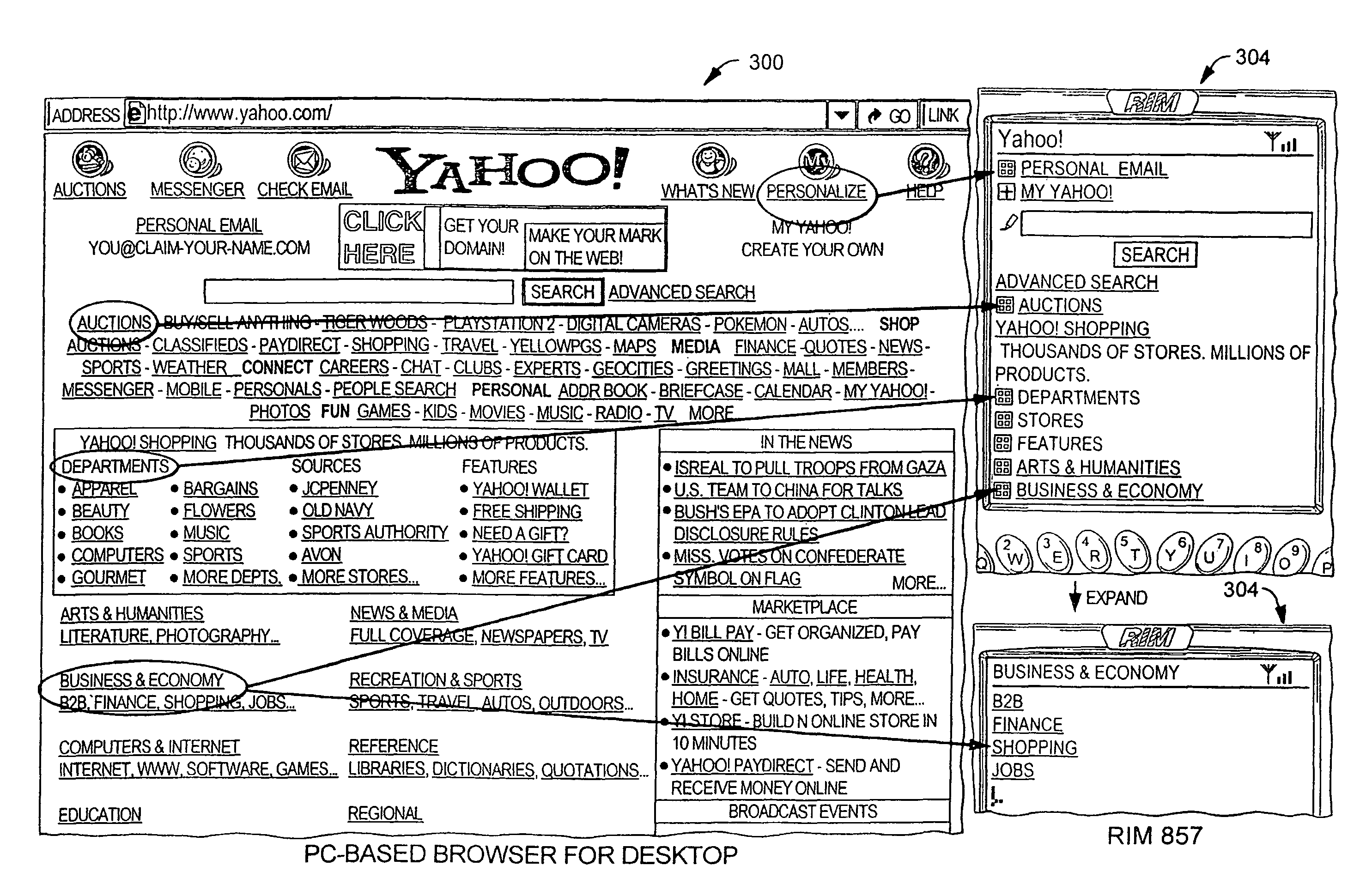 System and method for providing and displaying information content