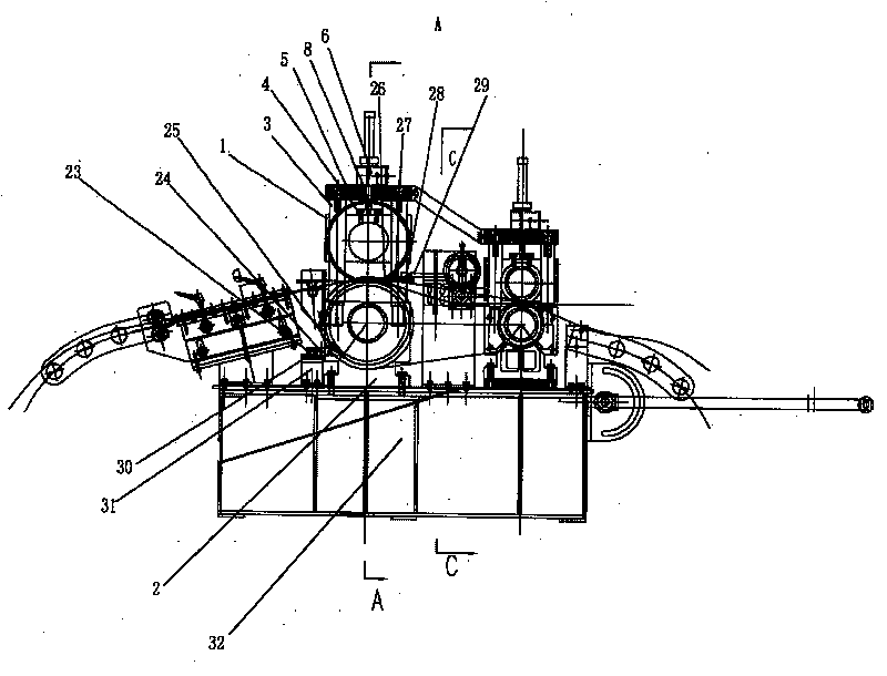 Sheet material-rolling punch machine