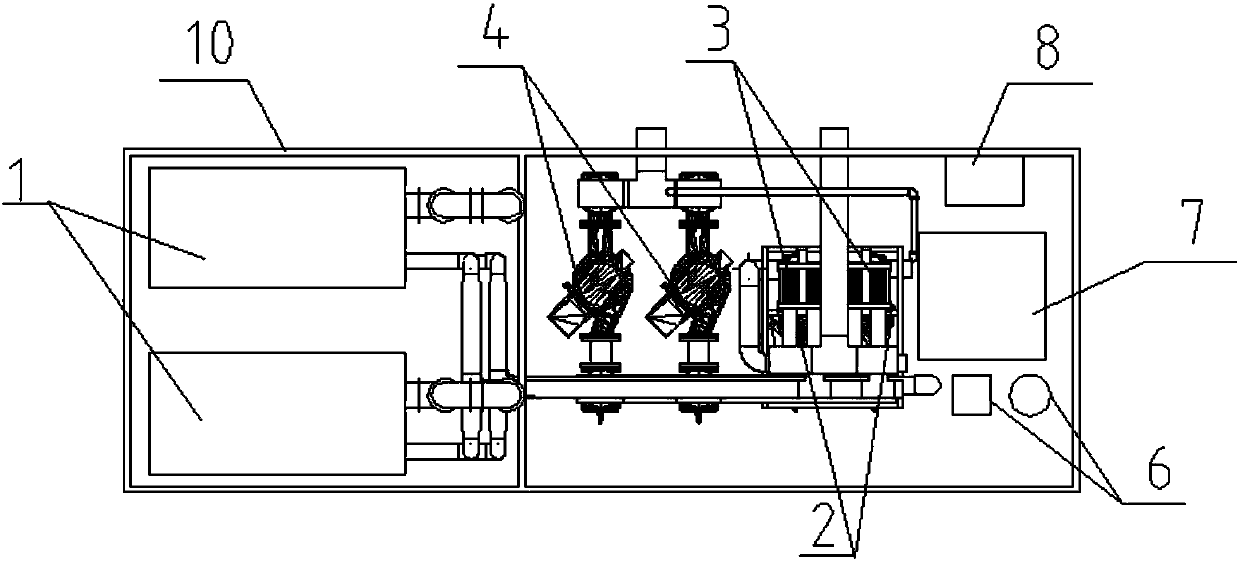 Integrated type low-nitrogen efficient fuel gas heating station