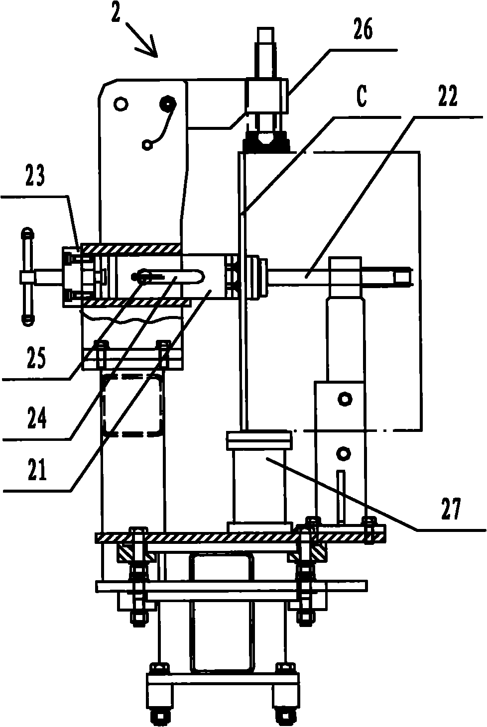 Positively arranged tire for bottom frame of railway vehicle