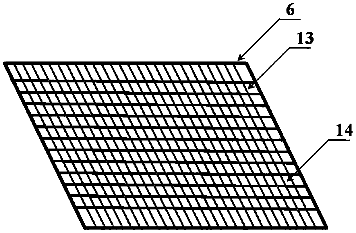 Direct liquid cooling laser gain device based on split type flow channel