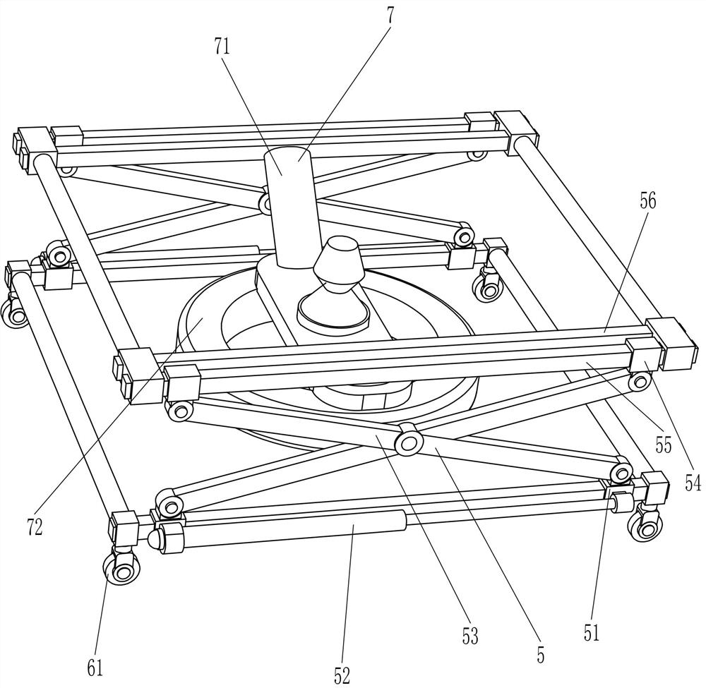 Giant saw disc translation type carrying and stacking equipment