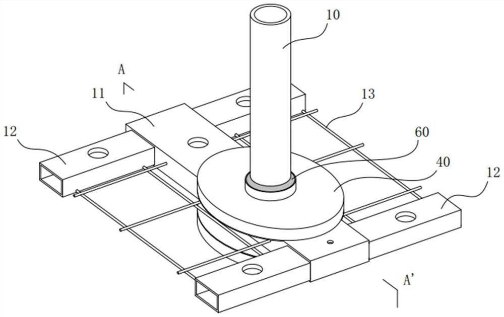 Daily collision recovery type anti-collision column and construction method thereof