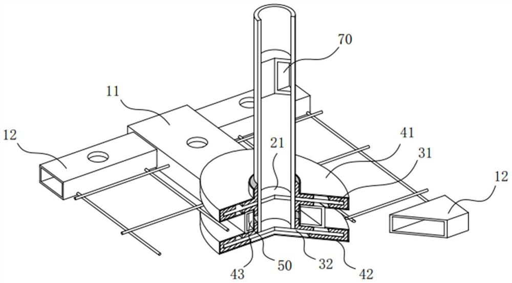 Daily collision recovery type anti-collision column and construction method thereof