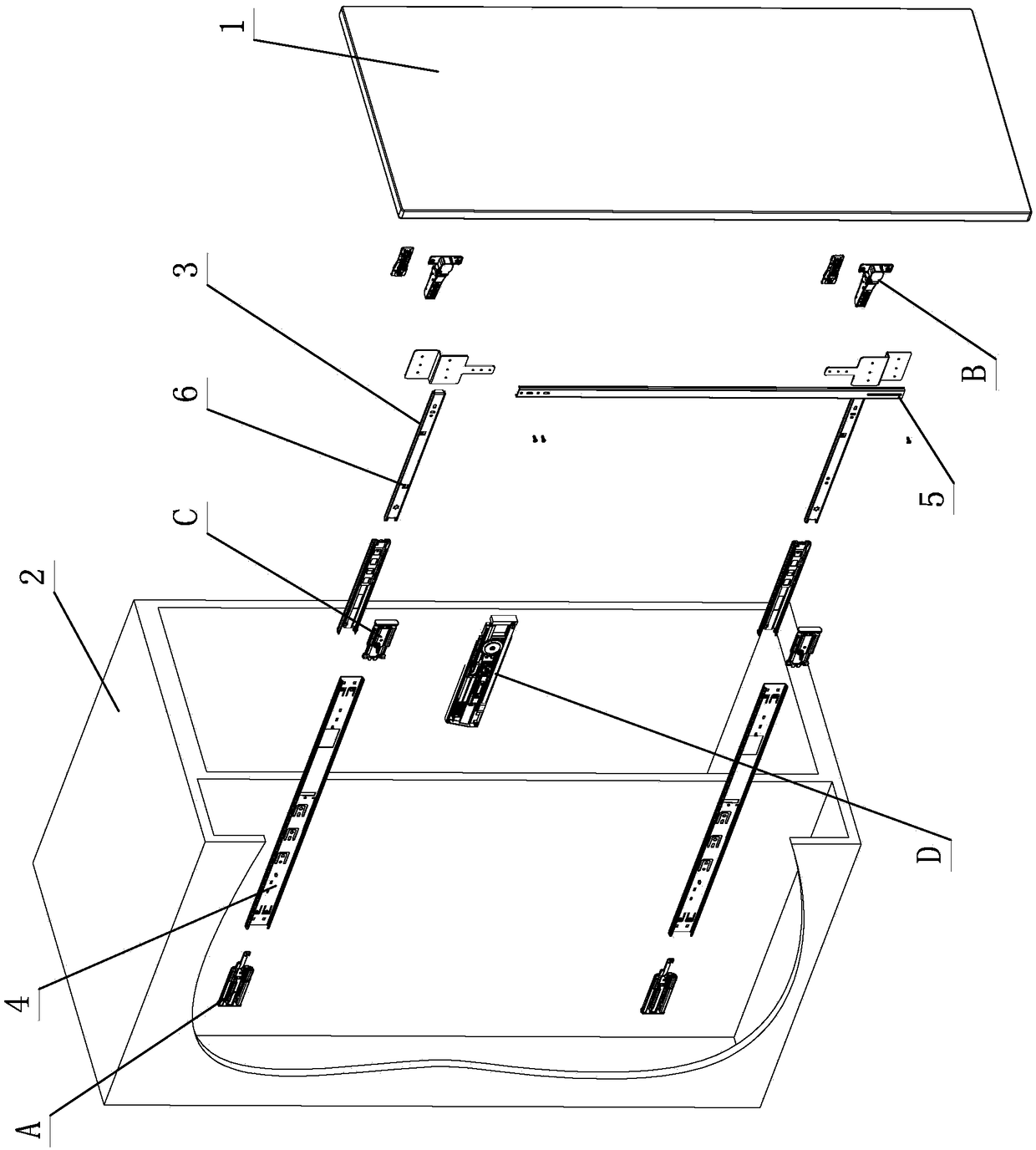 Rotary storage locking mechanism used for furniture