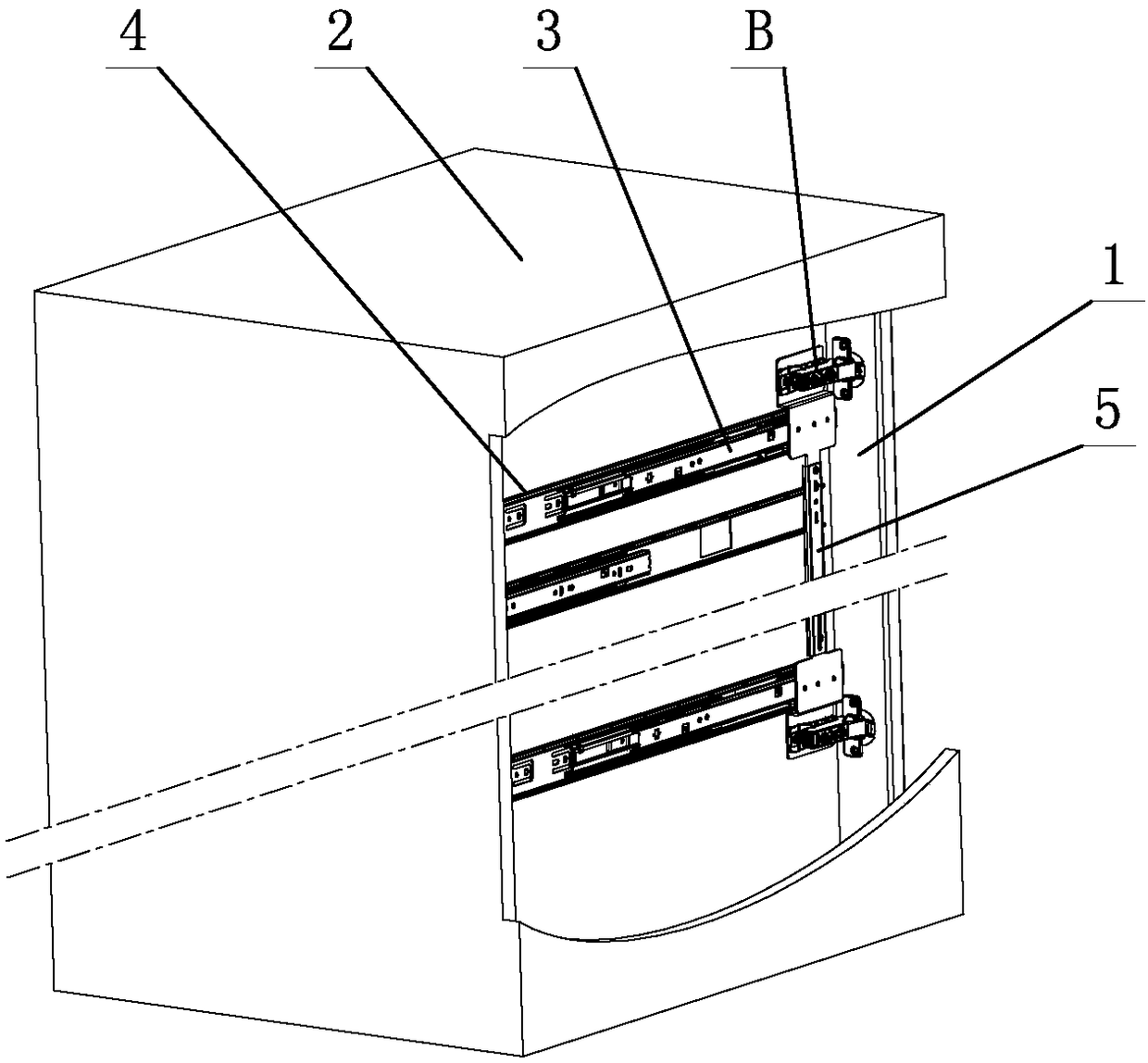 Rotary storage locking mechanism used for furniture