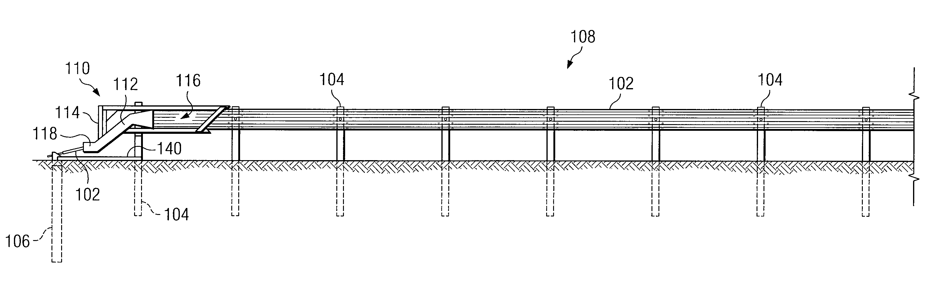 Tension guardrail terminal