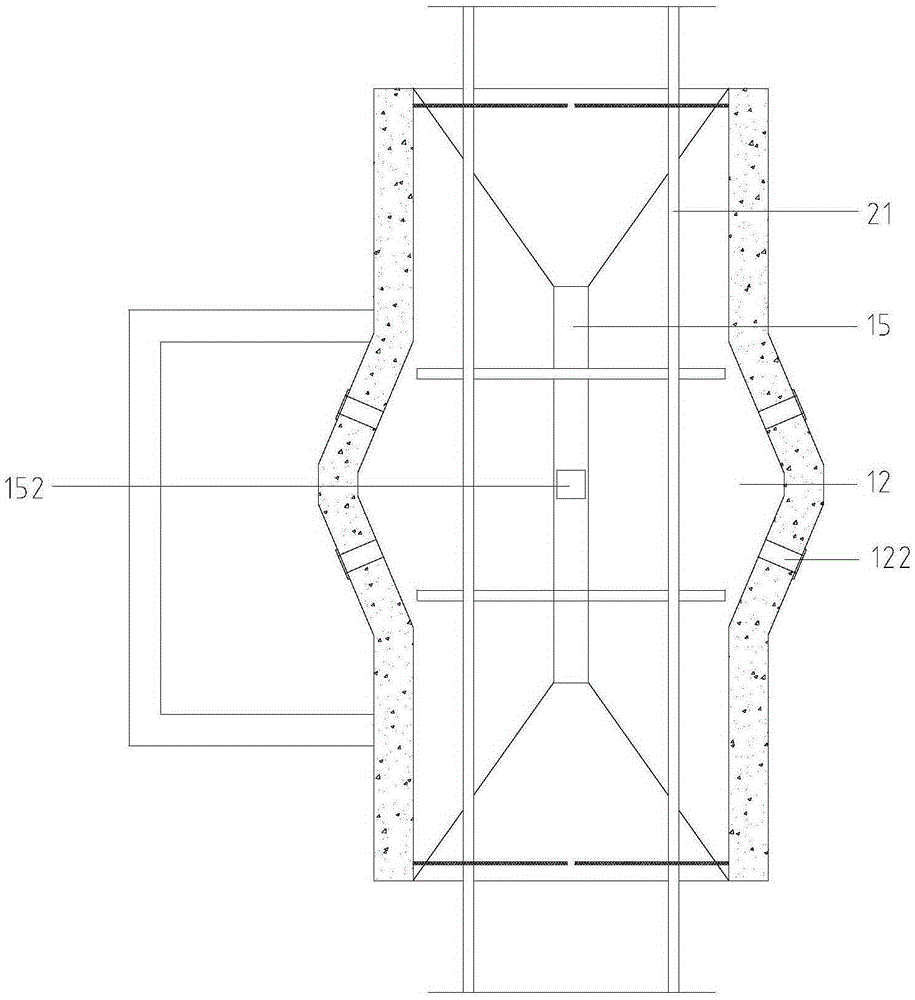 Automatic shot blasting device for large steel tube or steel beam