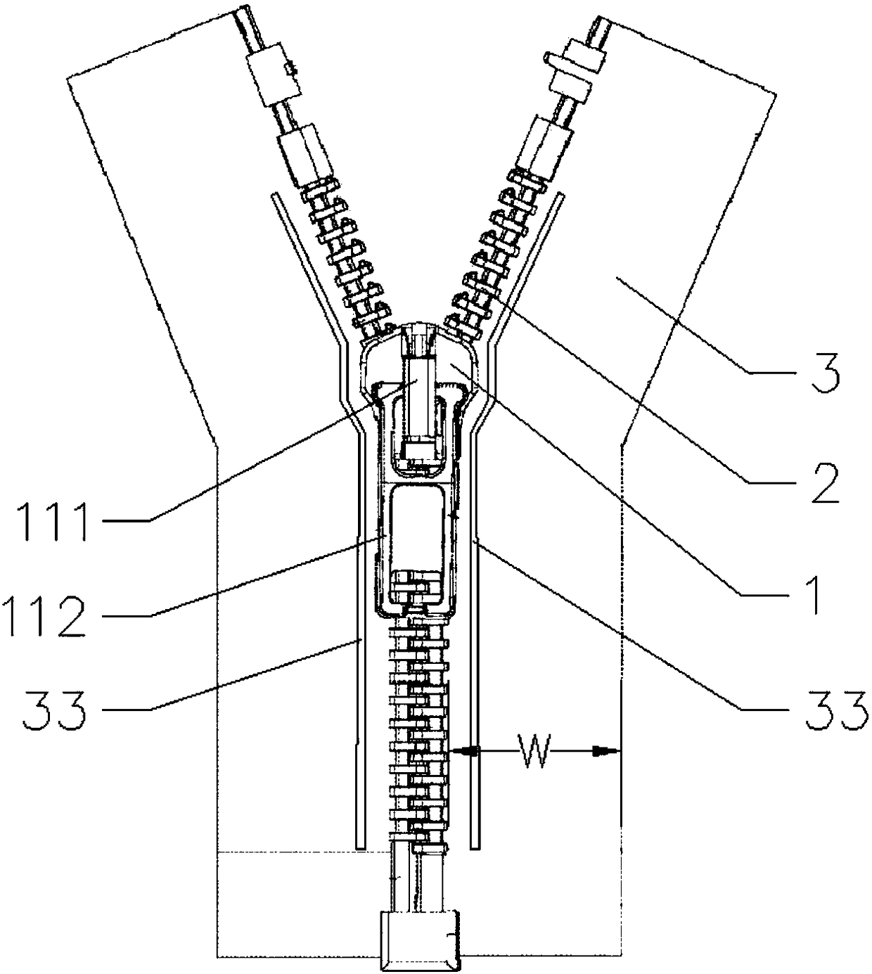 Suitcase zipper and suitcase