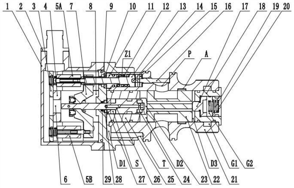 Two-dimensional plug-in type load sensitive valve