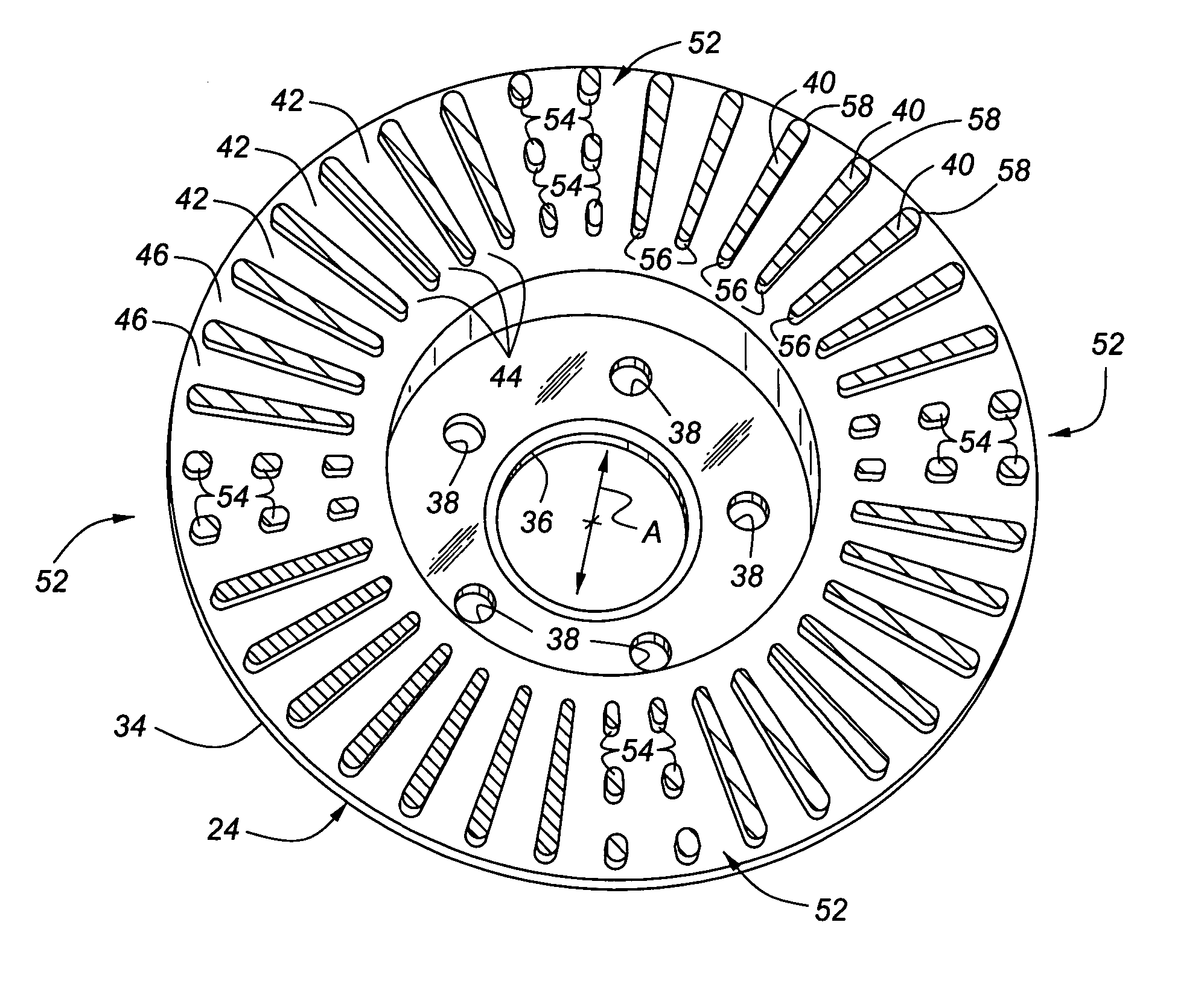 Vented disc brake rotor